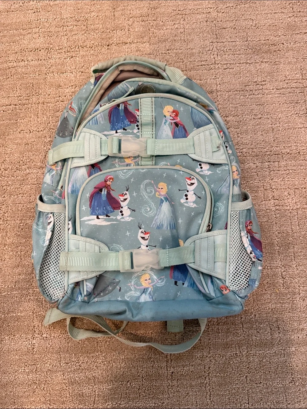 Pottery Barn Kids Mackenzie Aqua Disney Frozen backpack, size small - Picture 1 of 8